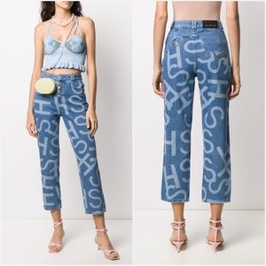 House of Sunny • letter print logo jeans sz 6